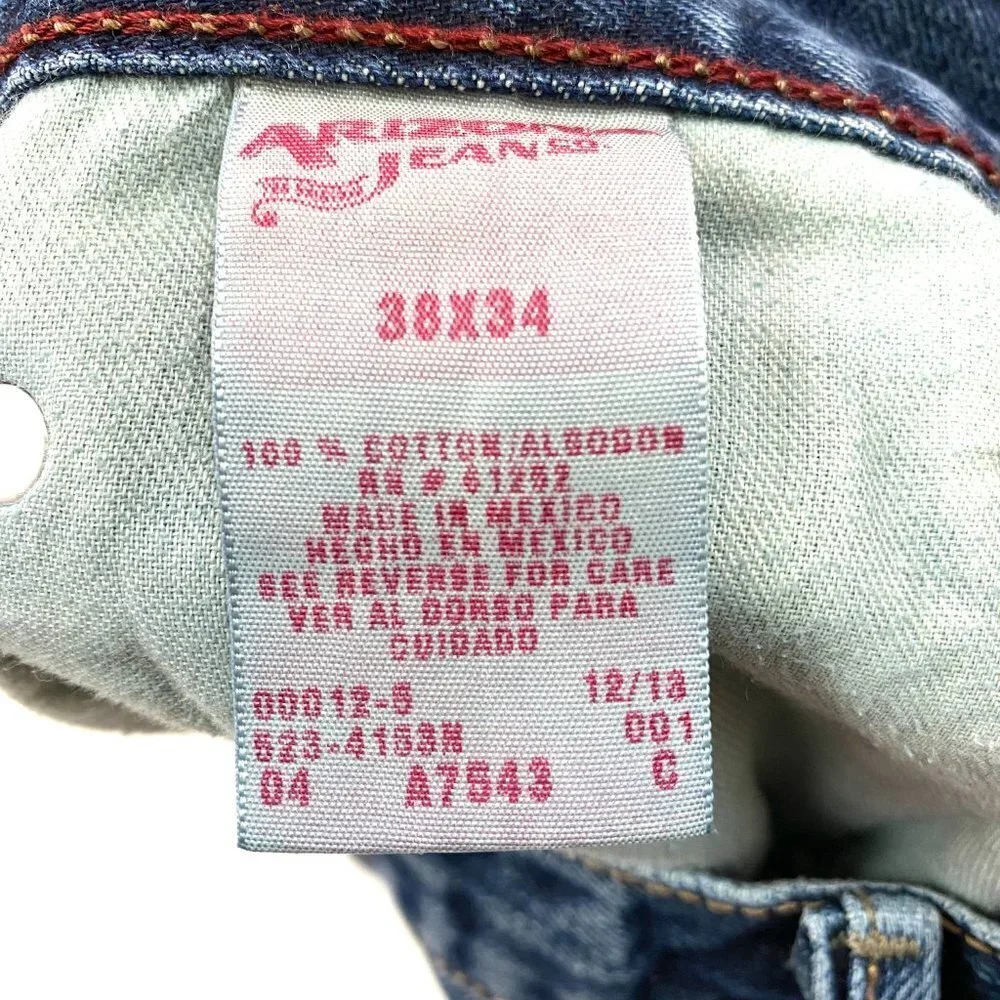 Arizona Bootcut Jeans Mens 38x31 Blue Dark‎ Wash Denim Original 5507